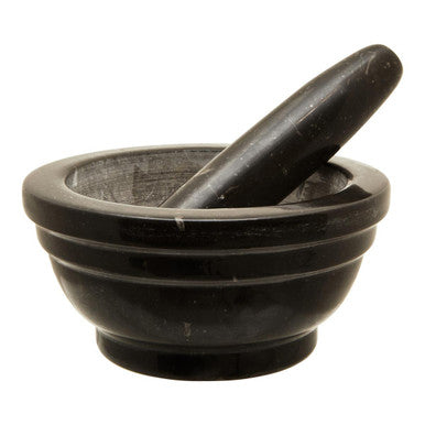 Orsina Black Mortar and Pestle for Grinding Spices and Herbs in the Kitchen