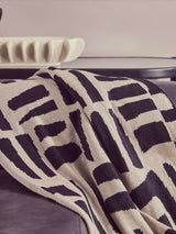 Orsina Black Throw with Abstract Pattern for Stylish Home Decor