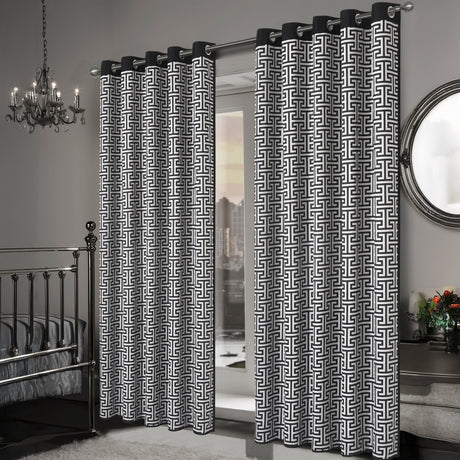 OLIVIA ROCCO Blackout Curtains with geometric design for enhanced light blocking in bedrooms