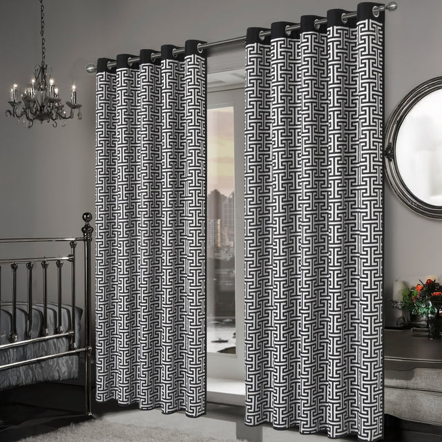OLIVIA ROCCO Blackout Curtains with geometric design for enhanced light blocking in bedrooms