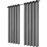 OLIVIA ROCCO Blackout Curtains with a geometric black and white pattern for light control