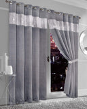 OLIVIA ROCCO Grey Blackout Curtains with Eyelet Design for Light Blocking and Privacy