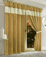 OLIVIA ROCCO elegant blackout curtains with a shimmering top detail to enhance any room's decor