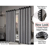 OLIVIA ROCCO Blackout Curtains with geometric design and piped edging for a stylish look