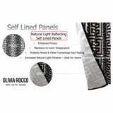 OLIVIA ROCCO Blackout Curtains with self-lined panels for enhanced privacy and natural light filtration
