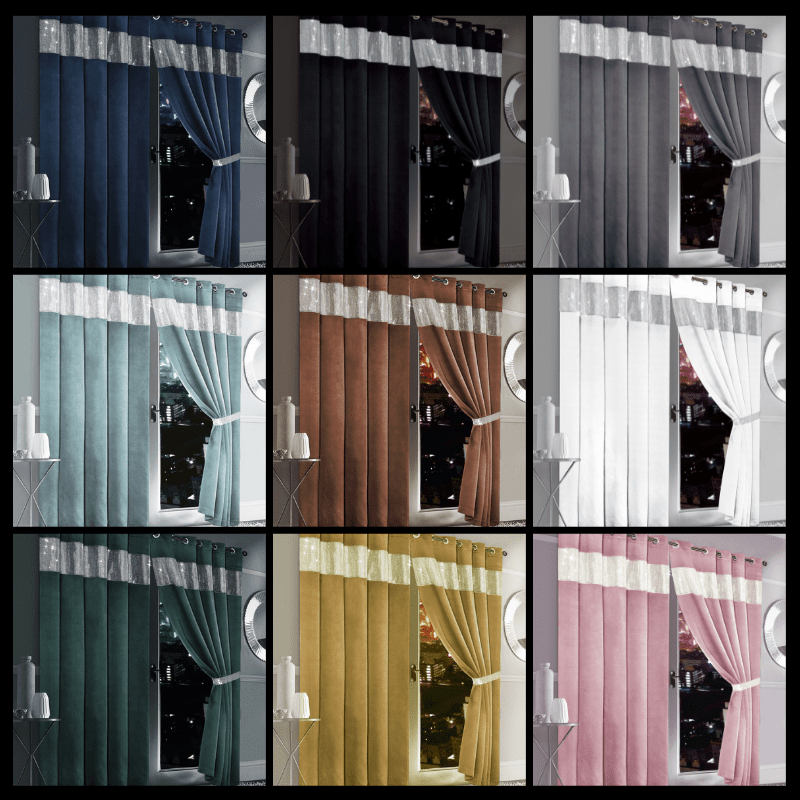 OLIVIA ROCCO Blackout Curtains in various colours displayed on window for light-blocking and privacy
