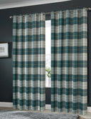 OLIVIA ROCCO Grey Check Blackout Curtains for Privacy
