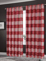 OLIVIA ROCCO Grey Check Blackout Curtains for Privacy