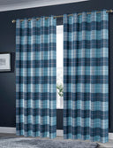 OLIVIA ROCCO Grey Check Blackout Curtains for Privacy