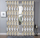 OLIVIA ROCCO Grey Check Blackout Curtains for Privacy
