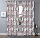 OLIVIA ROCCO Grey Check Blackout Curtains for Privacy