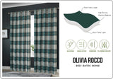 OLIVIA ROCCO Grey Check Blackout Curtains for Privacy