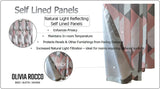 OLIVIA ROCCO Grey Check Blackout Curtains for Privacy