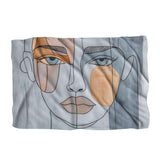HOME ART HAVEN Blanket with Abstract Face Design for Stylish Home Decor
