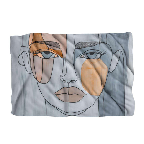 HOME ART HAVEN Blanket with Abstract Face Design for Stylish Home Decor