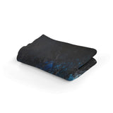 Cozy HOME ART HAVEN Blanket in dark tones with a stylish abstract design for modern decor