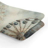 HOME ART HAVEN Blanket featuring a vintage ferris wheel design in soft colours