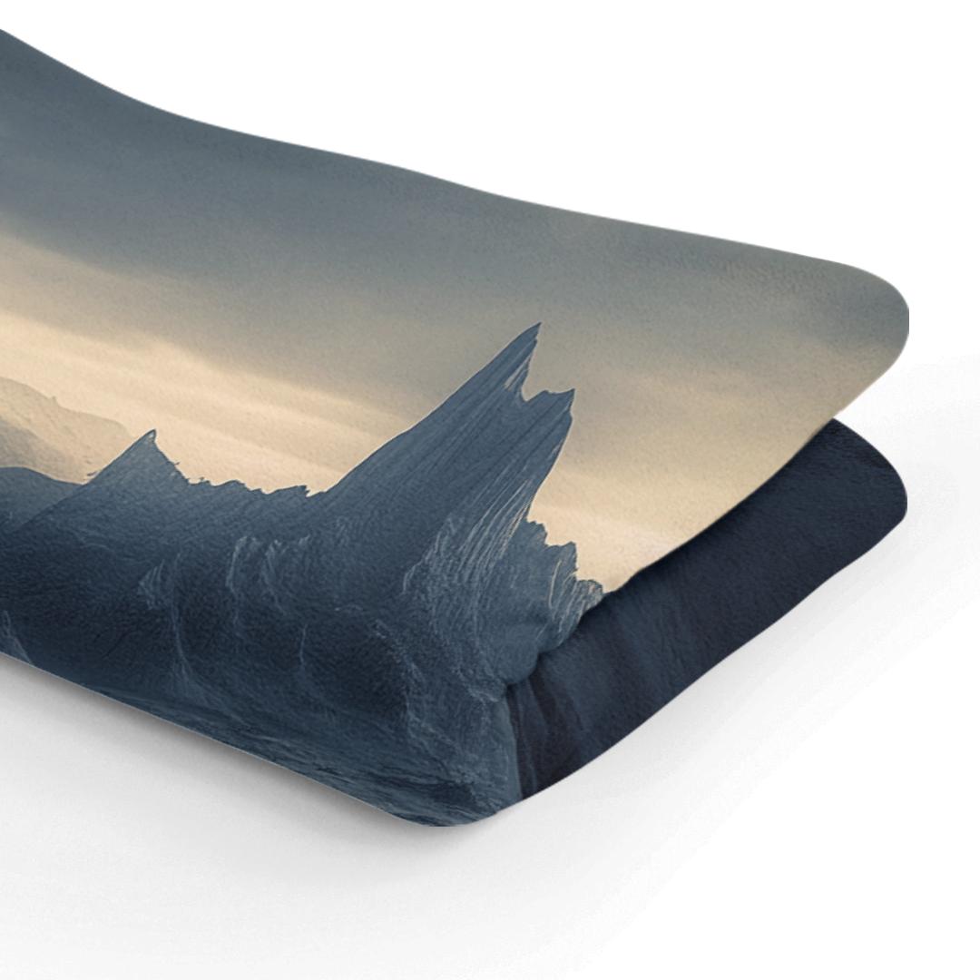 Beautiful HOME ART HAVEN blanket featuring a stunning mountain landscape design