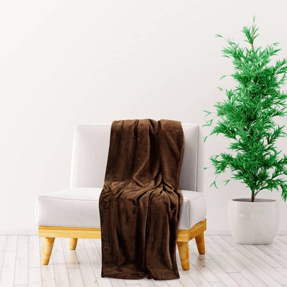 Blanket Cocoa Brown 150x200 cm Polyester vidaXL