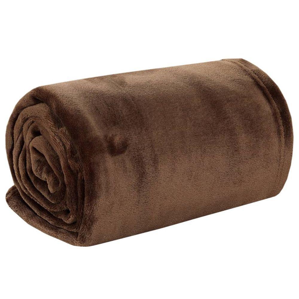 Blanket Cocoa Brown 150x200 cm Polyester vidaXL