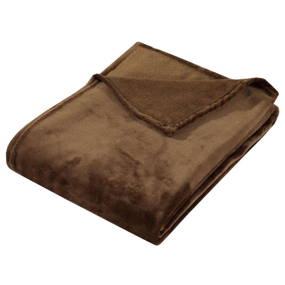 Blanket Cocoa Brown 150x200 cm Polyester vidaXL