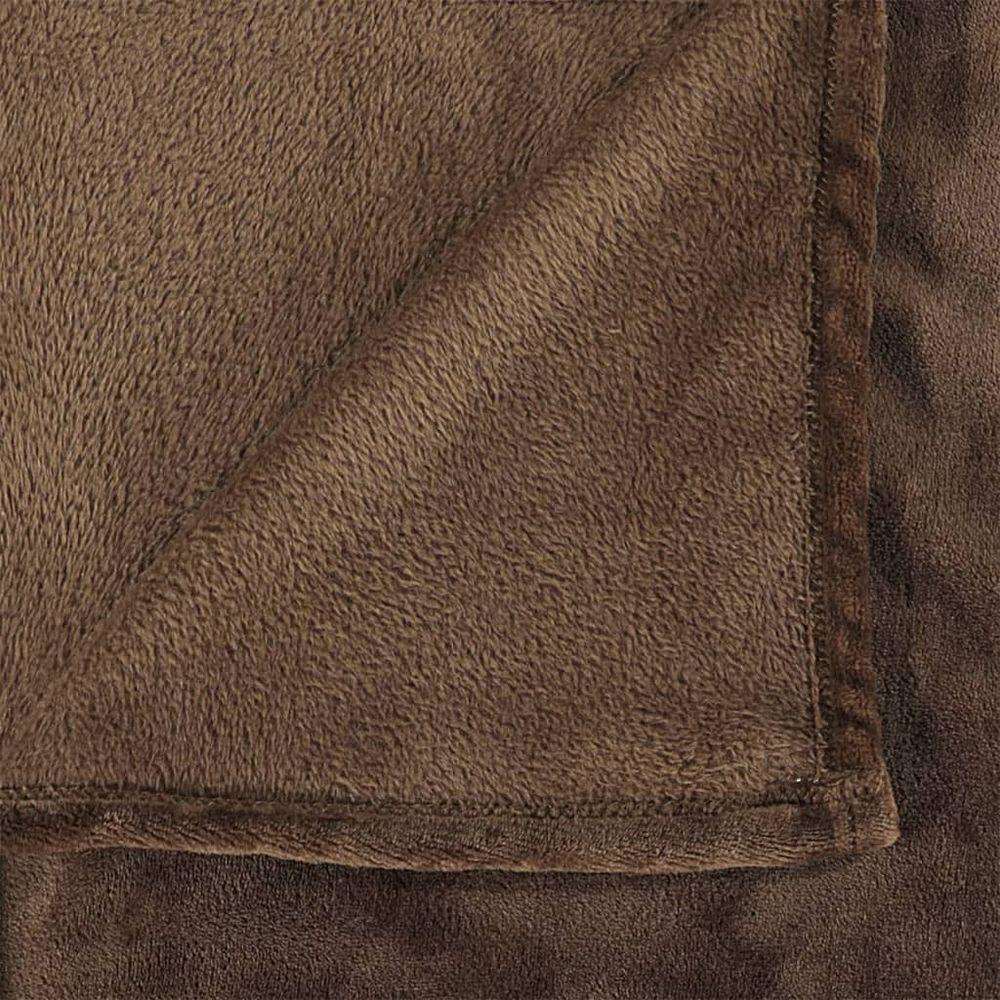 Blanket Cocoa Brown 150x200 cm Polyester vidaXL