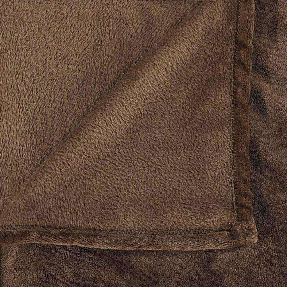 Blanket Cocoa Brown 200x240 cm Polyester vidaXL