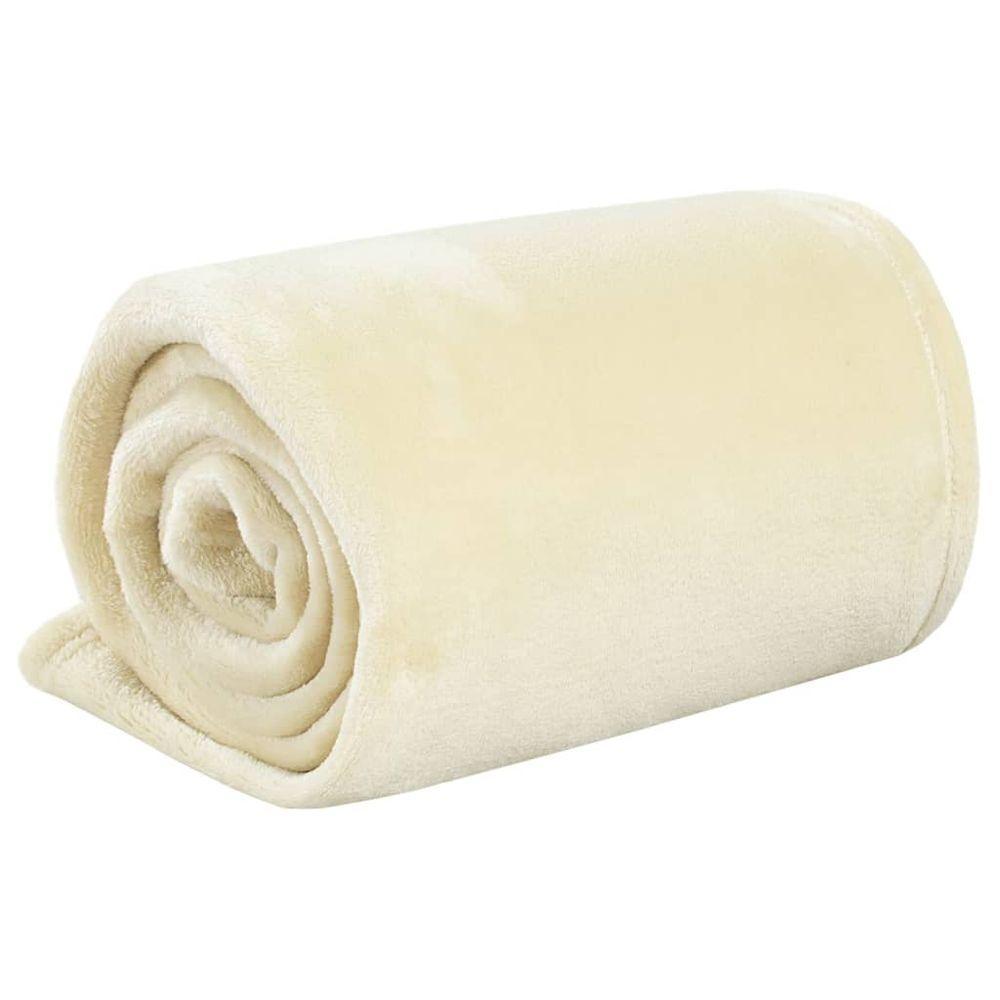 Blanket Cream 150x200 cm Polyester vidaXL