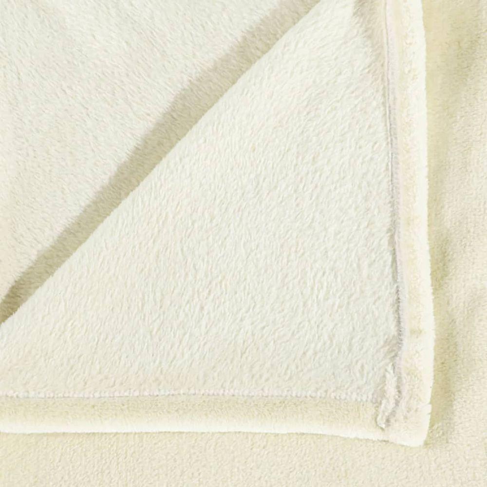 Blanket Cream 200x240 cm Polyester vidaXL