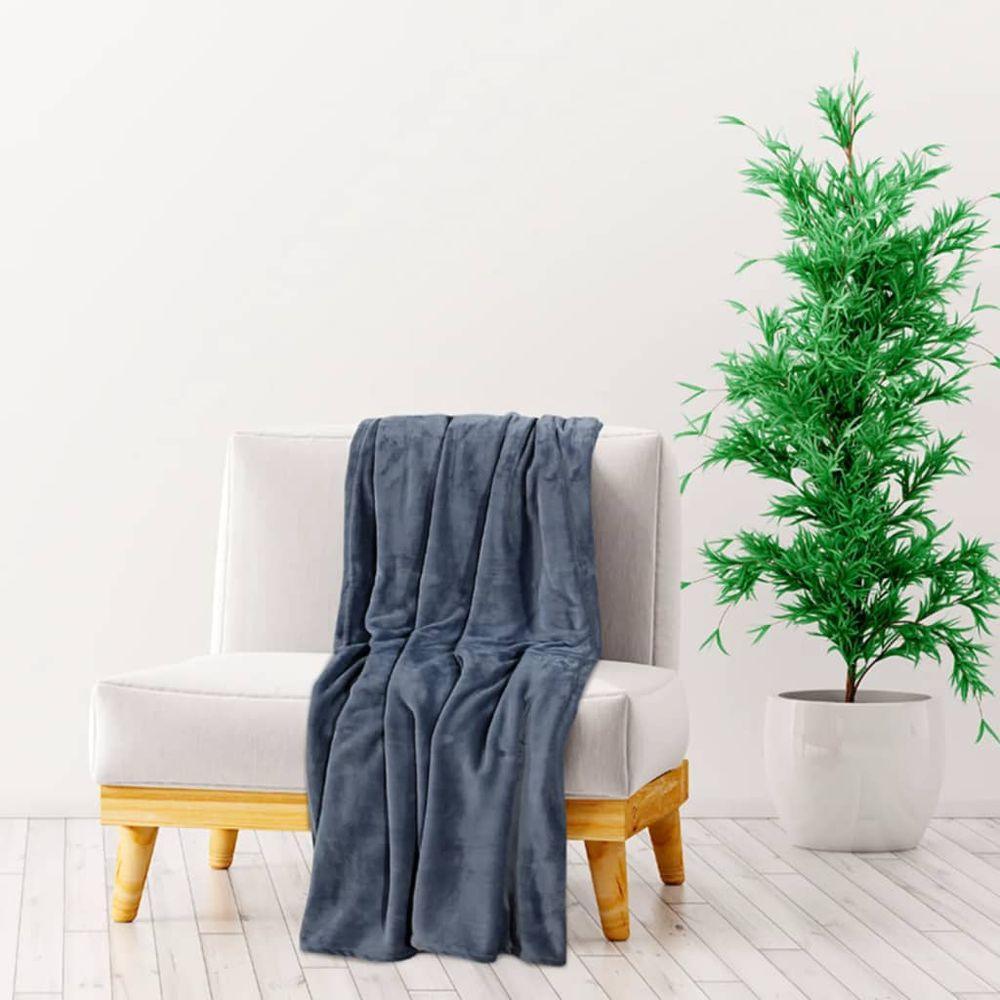 Blanket Ultimate Grey 150x200 cm Polyester vidaXL