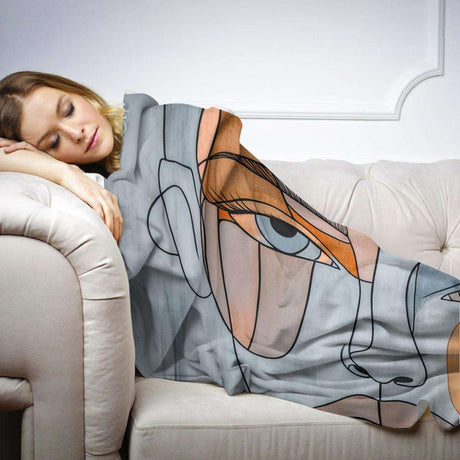 HOME ART HAVEN Artistic Blanket Featuring Abstract Faces for Cozy and Stylish Comfort