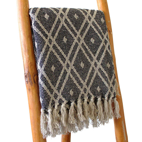 Boho Comfort Throws - 125x150cm - Black & Biege Regency AW-Dropship