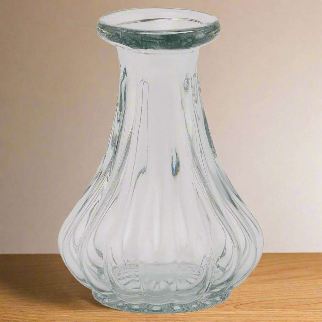 Shades 4 Seasons Clear Fluted Glass Bud Vase CLEAR GLASS Shades 4 Seasons