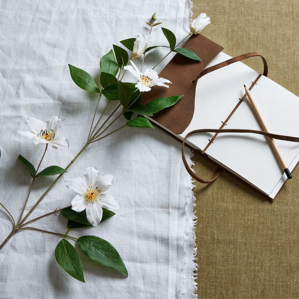 Shades 4 Seasons Florida Clematis Stem - Lifelike WHITE PLASTIC Shades 4 Seasons