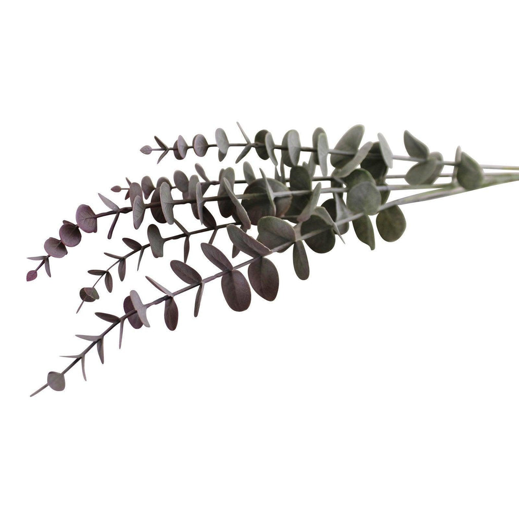 Blue & Blush Coloured Single Spray of Eucalyptus Leaves, 71cm Geko Products