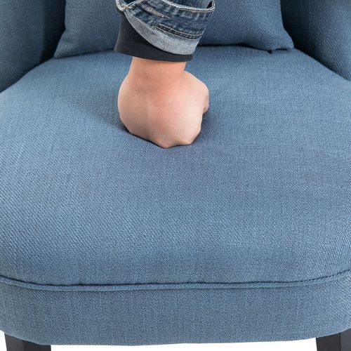 HOMCOM Blue Sofa Dining Chair With Cushion - Stylish Decor HOMCOM