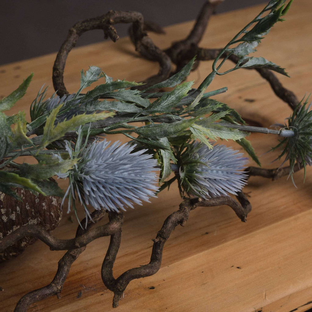 Shades 4 Seasons Blue Thistle Artificial Flower Stem Shades 4 Seasons