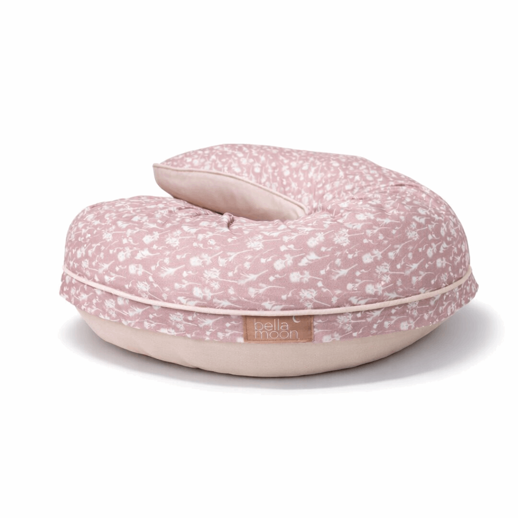BellaMoon Body Pillow in Soft Pink Floral Design for Comfortable Support and Relaxation