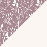 BellaMoon Body Pillow featuring a floral design in soft purple and cream tones