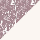BellaMoon Body Pillow featuring a floral design in soft purple and cream tones