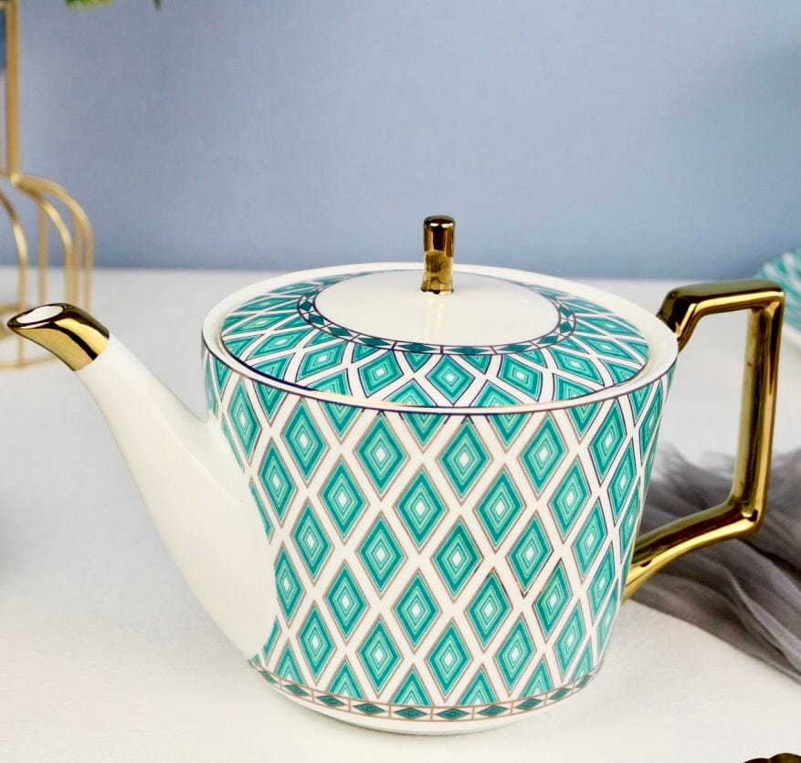 The Edwardian Emerald Bone China Tea Set KitchBoom