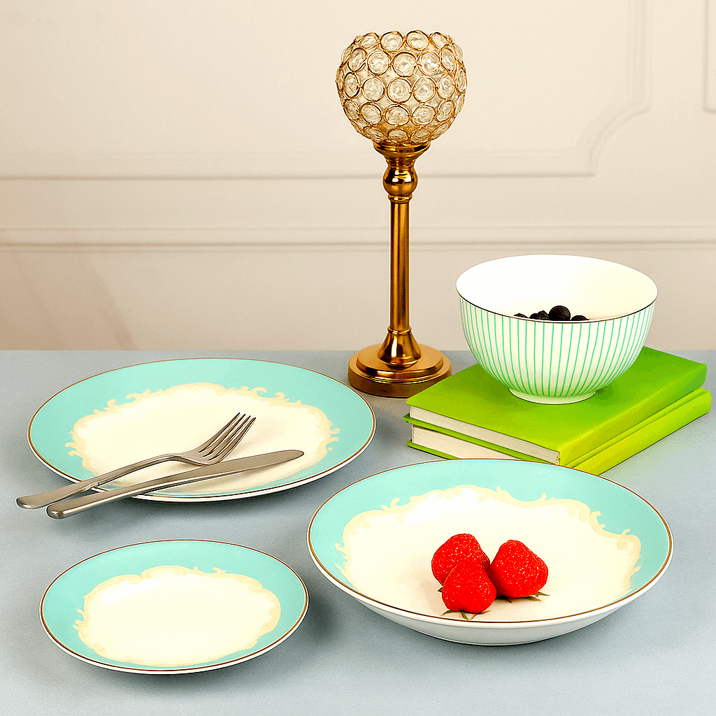 Alba Royal Bone China Dinner Set - 16 | 24 Piece KitchBoom