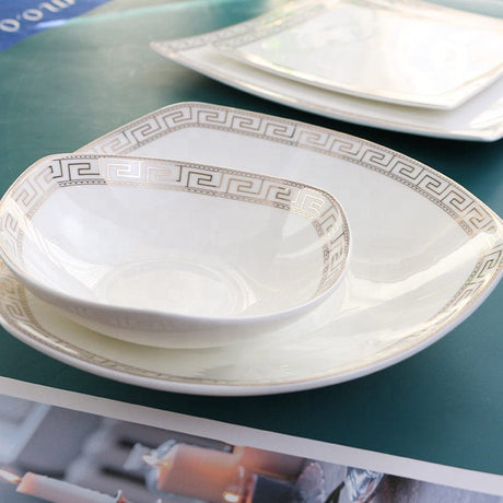 The Glamour Bone China Dinner Set - 16 | 24 Piece KitchBoom