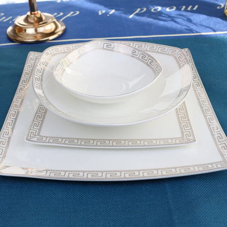 The Glamour Bone China Dinner Set - 16 | 24 Piece KitchBoom