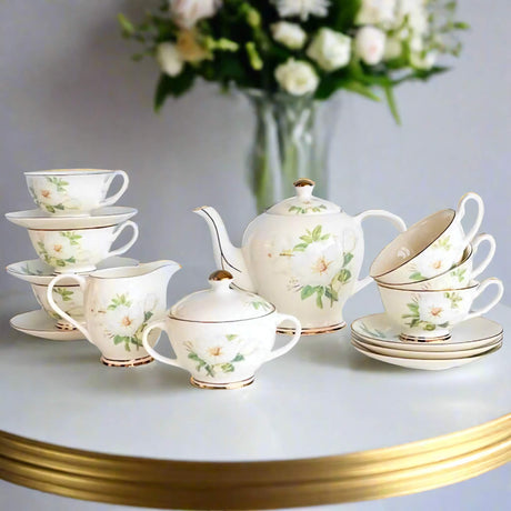 KitchBoom Floral Bone China Coffee & Tea Set KitchBoom