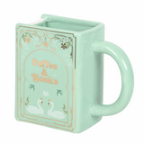 Coffee and Books Green Book Shaped Mug N/A