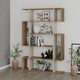 Decortie modern bookcase with open shelving and decorative plants for stylish home storage