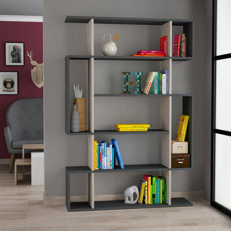 Stylish Decortie bookcase with unique design and open shelves perfect for displaying books and decor