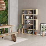 Decortie modern bookcase with unique design and open shelves for stylish home storage