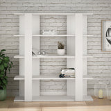 Decortie modern white bookcase with open shelves for stylish home organisation